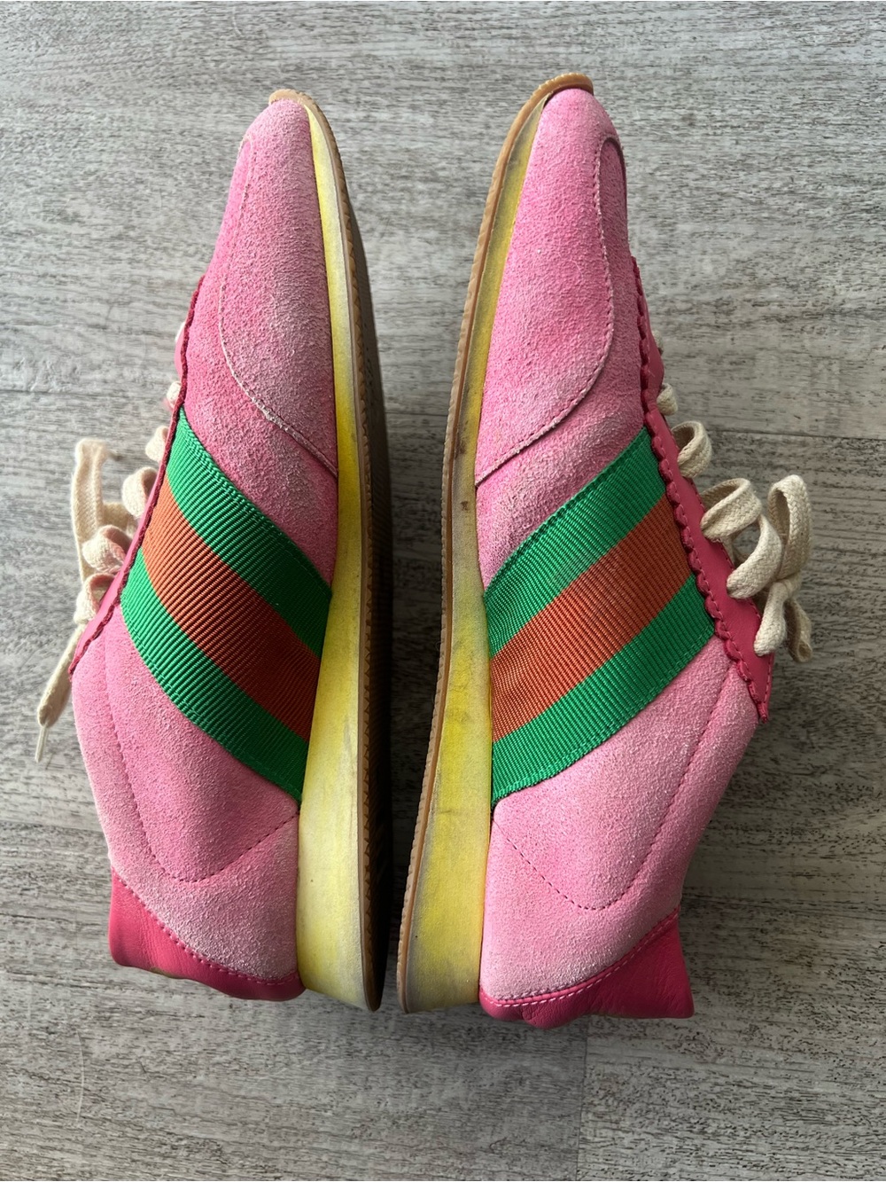 Gucci Web Accent Suede Sneakers - Picture 9 of 13
